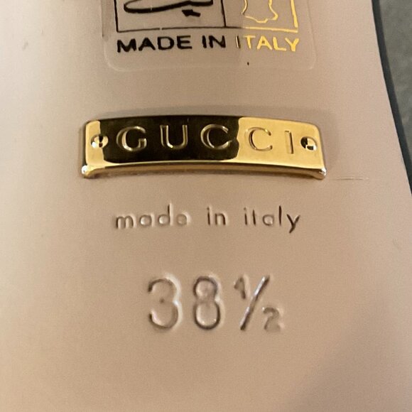 Gucci Women Marmont GG Ankle-Strap Sandals heels shoes 38.5 - Picture 5 of 5